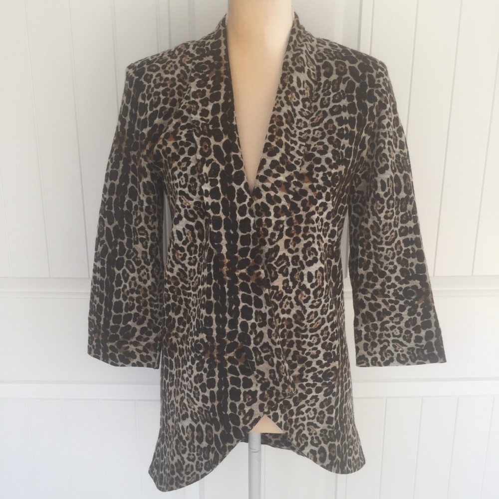 Alberto Makali animal print jacket size small